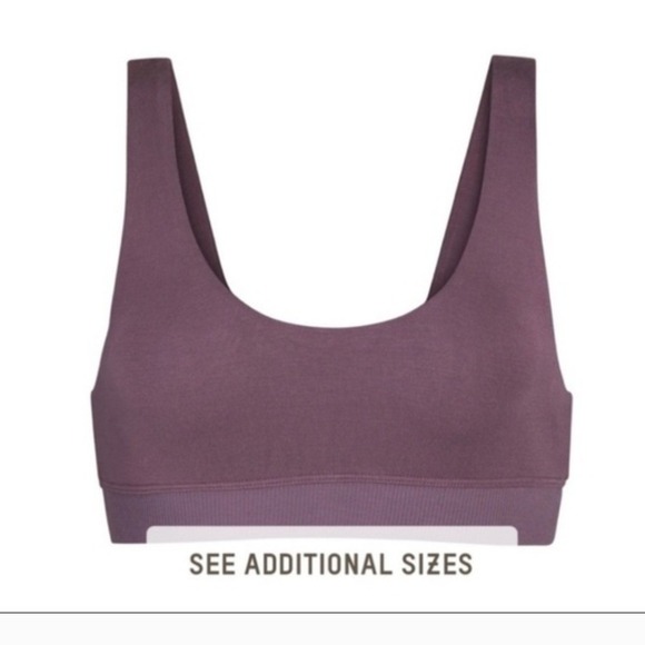 SKIMS Other - SKIMS Sleep Bralette Lounge Bra Plum‎ Purple Scoop Neck Bralette XS NEW soft